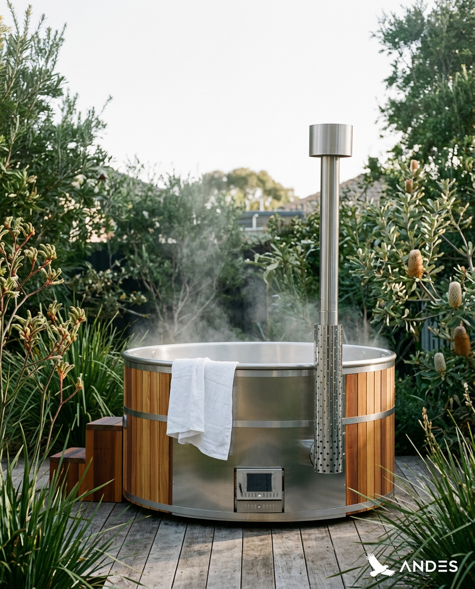 What are the key differences between wood fired and hybrid hot tubs?