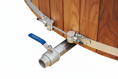 Hot Tub Drain Valve Detail White Background