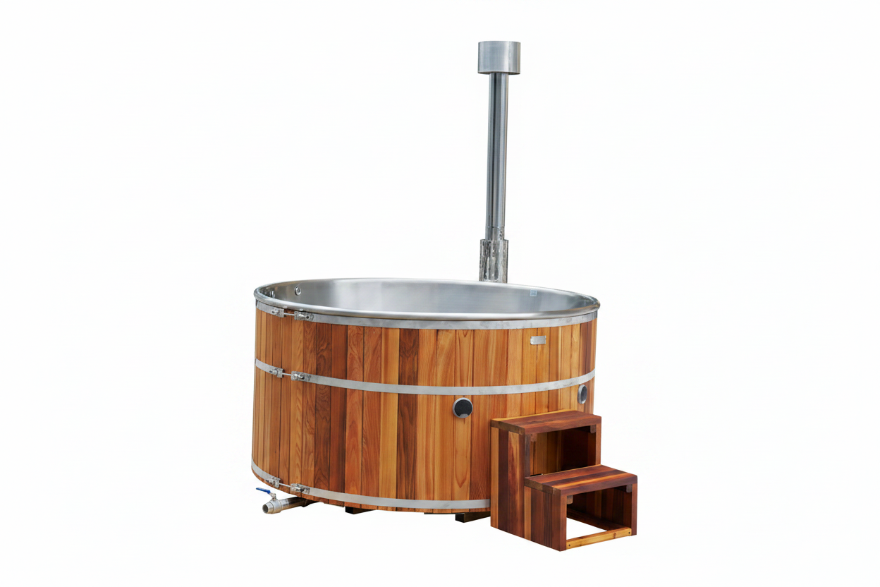 Hot Tub Full View White Background