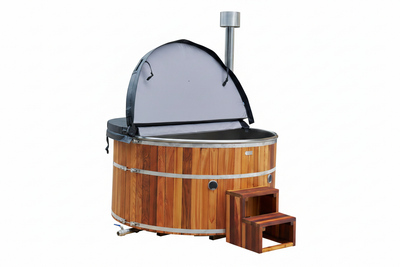 Hot Tub With Cover White Background